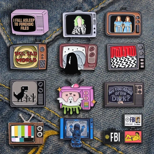 Retro Horror Movie Enamel Pins Brooch Lapel Badge Accessories Punk Jewelry Gift