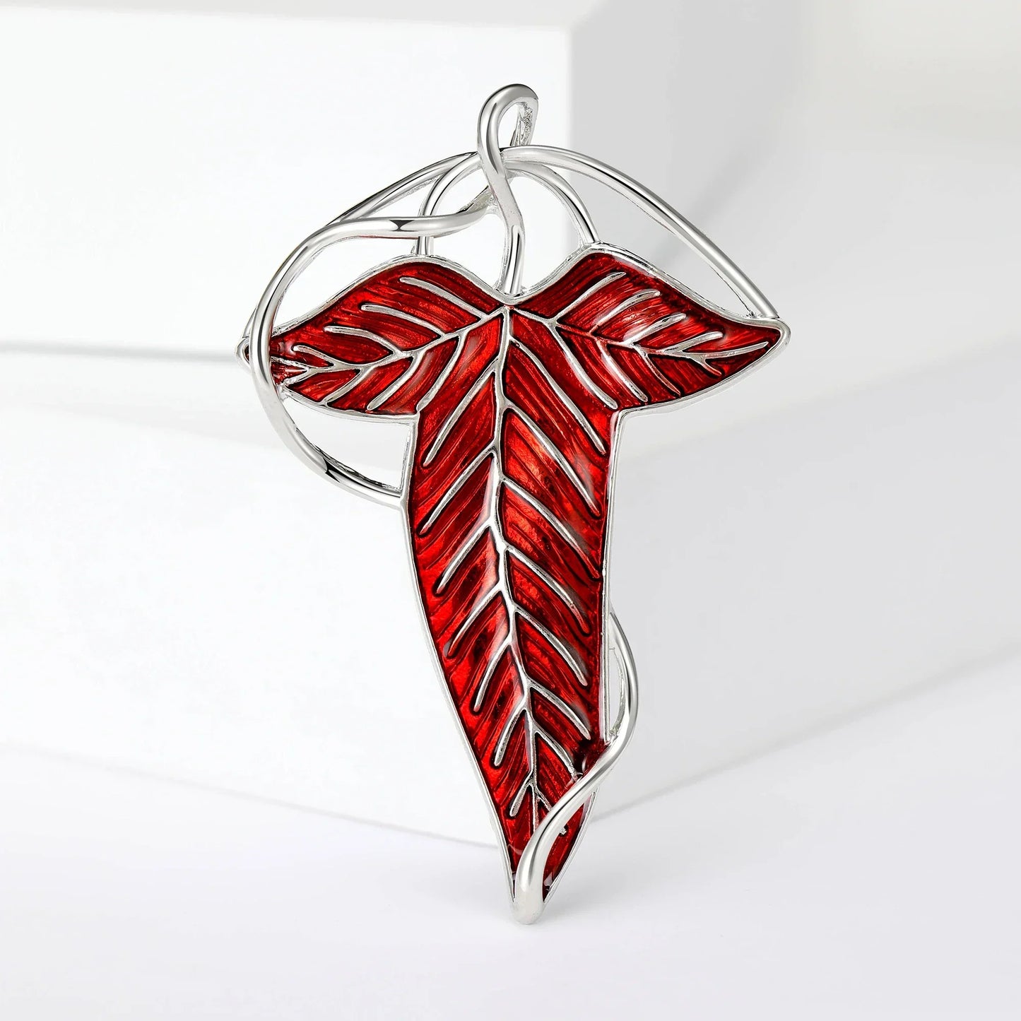 Enamel Elf Queen Leaf Brooch Pin Jewelry Accessories