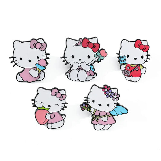 Cute Cartoon Cat Brooch Sanrio Metal Badge Pin Accessory