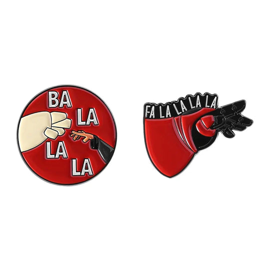 Cartoon Robot Fist Bump Enamel Pins Alien Brooches Lapel Badges Jewelry Gift