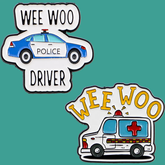 Ambulance Enamel Pin Cartoon Brooch Lapel Badge Jewelry Gift