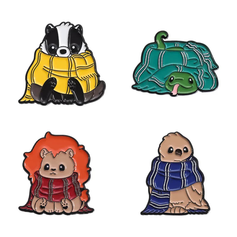 Anime Character Enamel Pins Set 3-6 pcs Movie Brooches Lapel Badges Punk Jewelry Gift for Fans