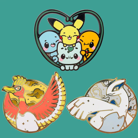 Cute Anime Heart Enamel Pins Cartoon Brooches Lapel Badges Jewelry Accessories Gifts