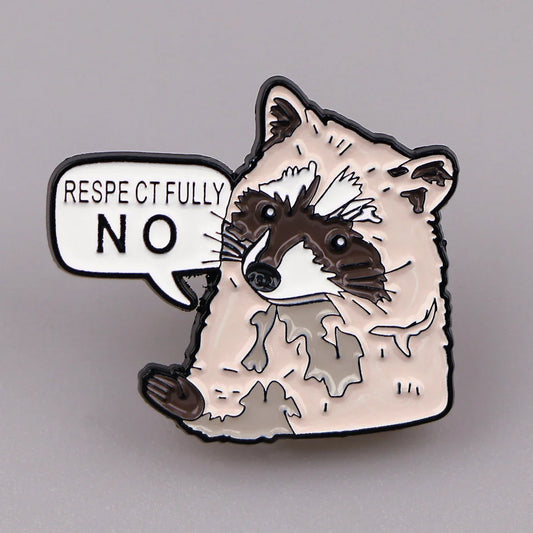 Raccoon Brooch Lapel Pins for Women Backpack Accessories Gift