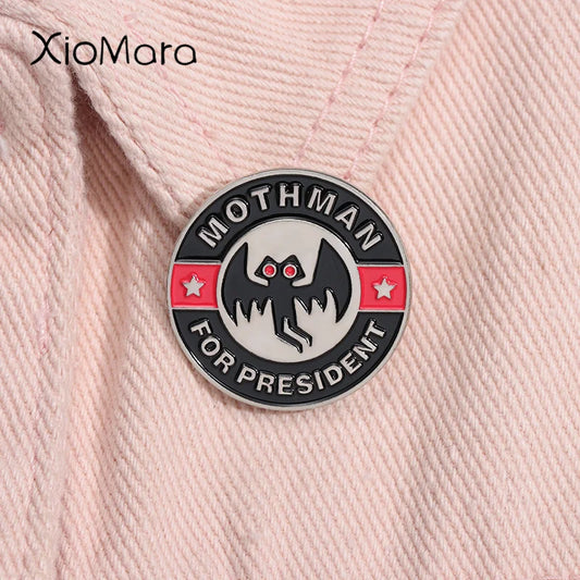 Mothman Enamel Pin Cryptozoology Brooch Lapel Badge Gift
