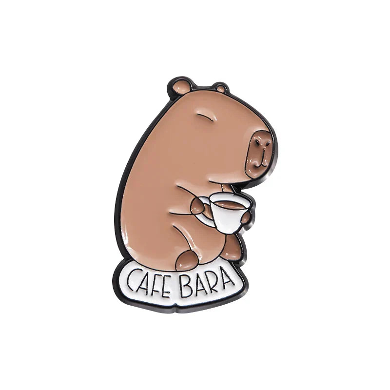 Capybara Enamel Pins Cartoon Animal Jewelry Gifts