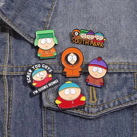 Cartoon Character Enamel Pins Cute Metal Brooches Lapel Badges Jewelry Gift for Kids Friends