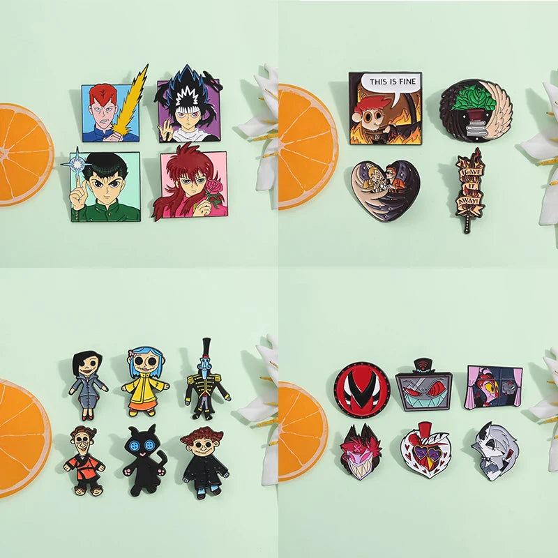 Creative Geometric Muppet Brooch Set: Clothing, Accessories, Jewelry