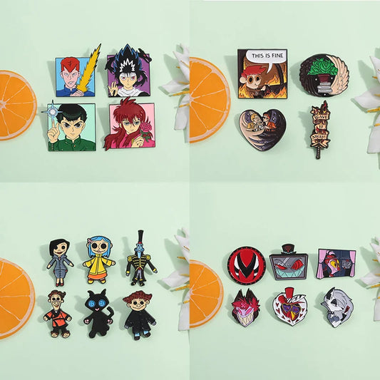 Creative Geometric Muppet Brooch Set: Clothing, Accessories, Jewelry