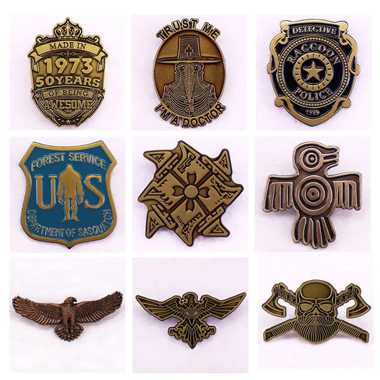 Retro Eagle Metal Pin Badge Game Movie Lapel Brooch Gift
