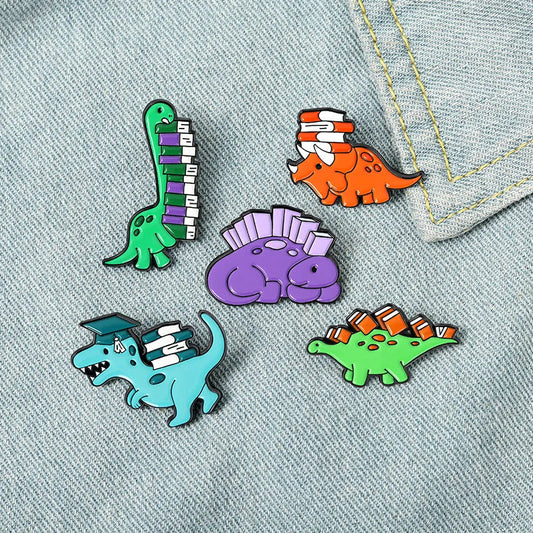 Cute Dinosaur Enamel Pin Kawaii Brooch Badge Jewelry Gift