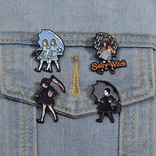 Horror Cartoon Enamel Pins Brooches Jewelry Accessories Badges Gifts