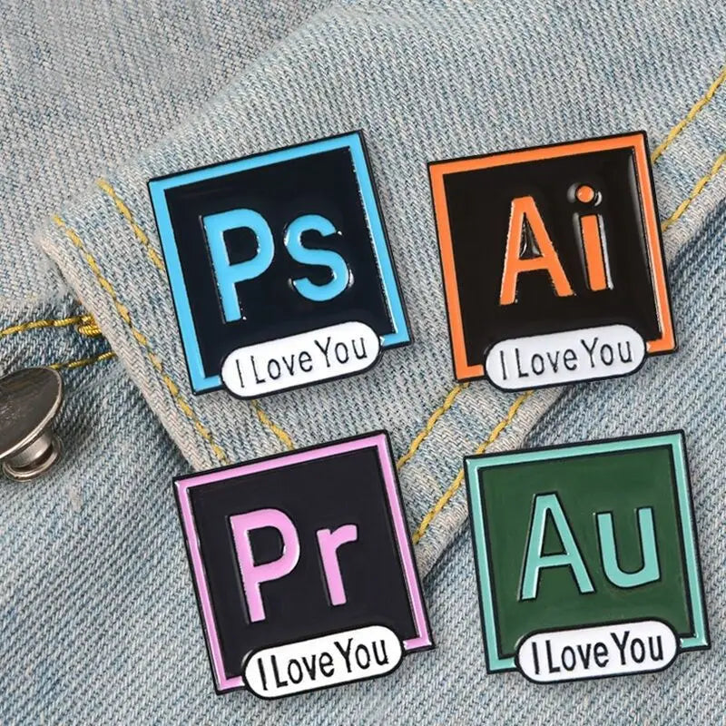 Creative Cartoon Software Badge Metal Enamel Brooch Engineer Lapel Backpack Jewelry Gift