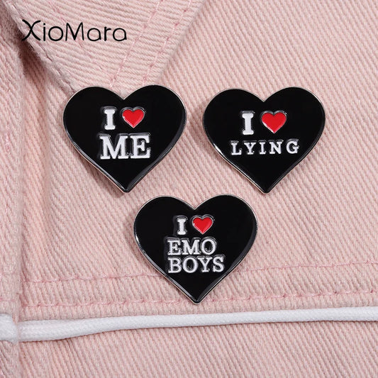 Emo Boys Enamel Pin Humor Brooch Lapel Badge Valentine's Gift