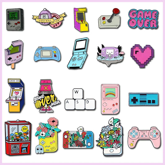Retro Game Console Enamel Brooch Pin Fashion Jewelry Gift