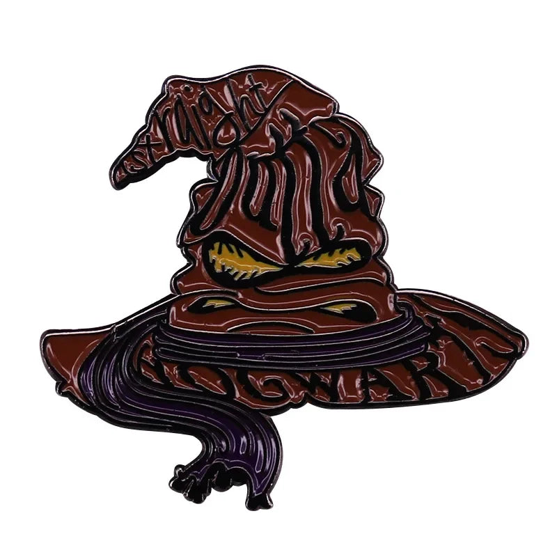 Magic Hat Enamel Pin Wizarding Sunflower Witch Lapel Brooch Accessory