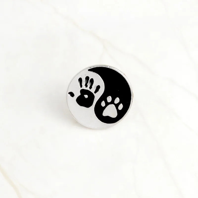 Dog Claw Tai Chi Brooch Pin for Pet Party Hat Glasses