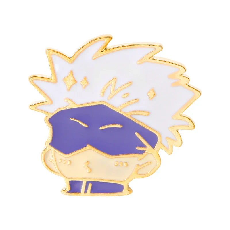 Jujutsu Kaisen Chibi Enamel Pins Gojo Satoru Itadori Yuji Brooches Lapel Badges Cartoon Jewelry Gift