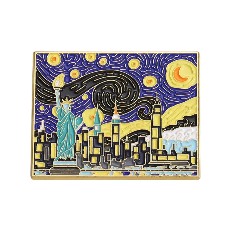 Black Cat Starry Sky Enamel Pin Brooch Jewelry Wholesale