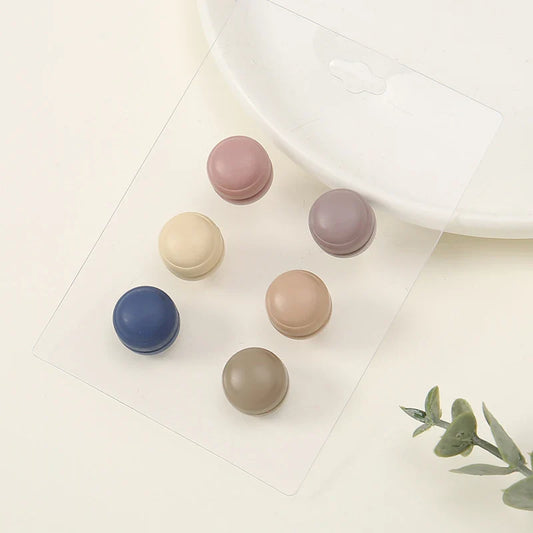 Wholesale 6 Pairs Magnet Hijab Brooch Pins Candy Colors Accessories
