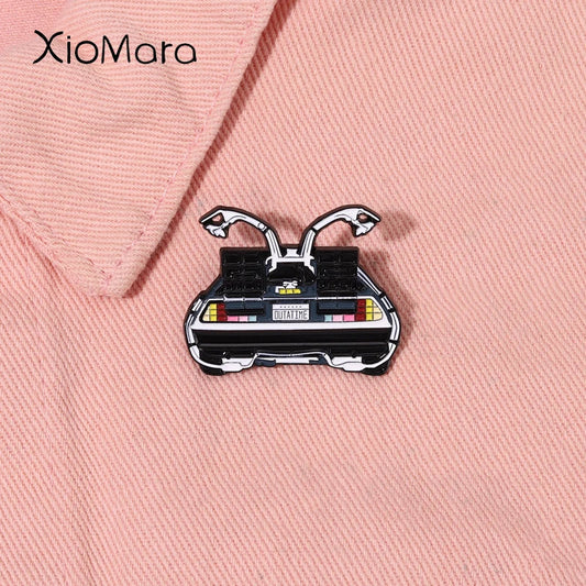 Back To The Future OUTATIME Car Enamel Pin Lapel Brooch