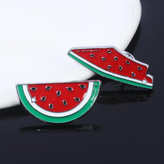 Watermelon Enamel Pin Fruit Brooch Lapel Jewelry Gift