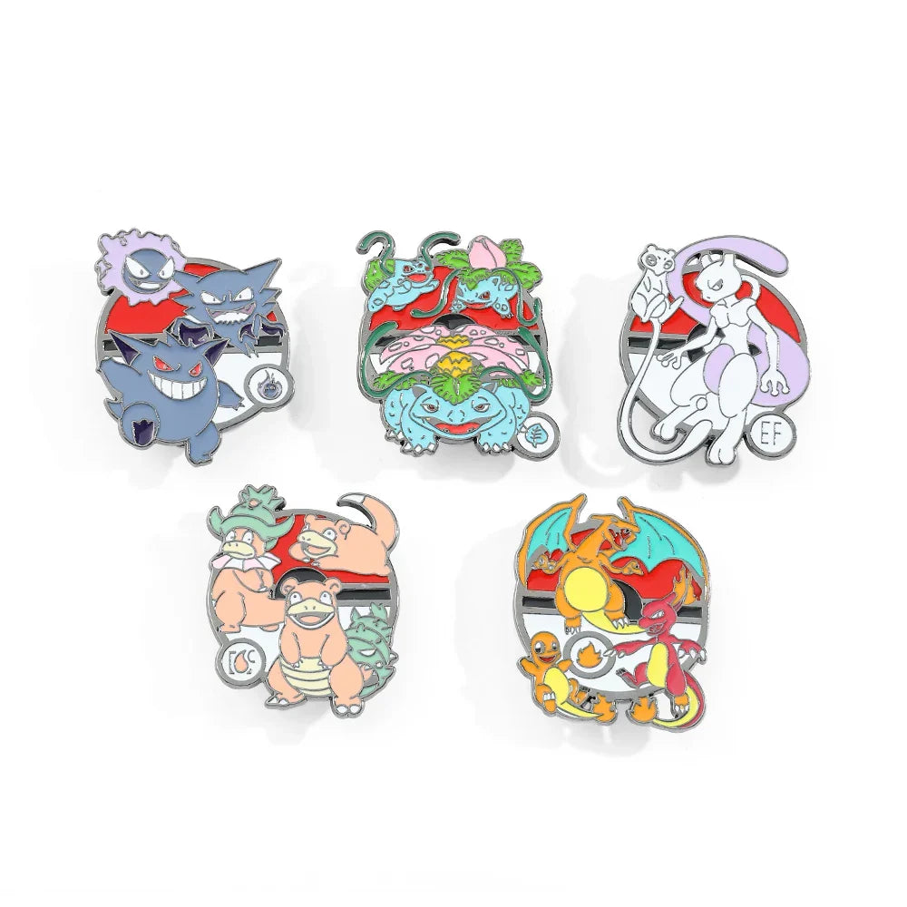 Venusaur Slowbro Mewtwo Enamel Pins Brooches Jewelry Accessories