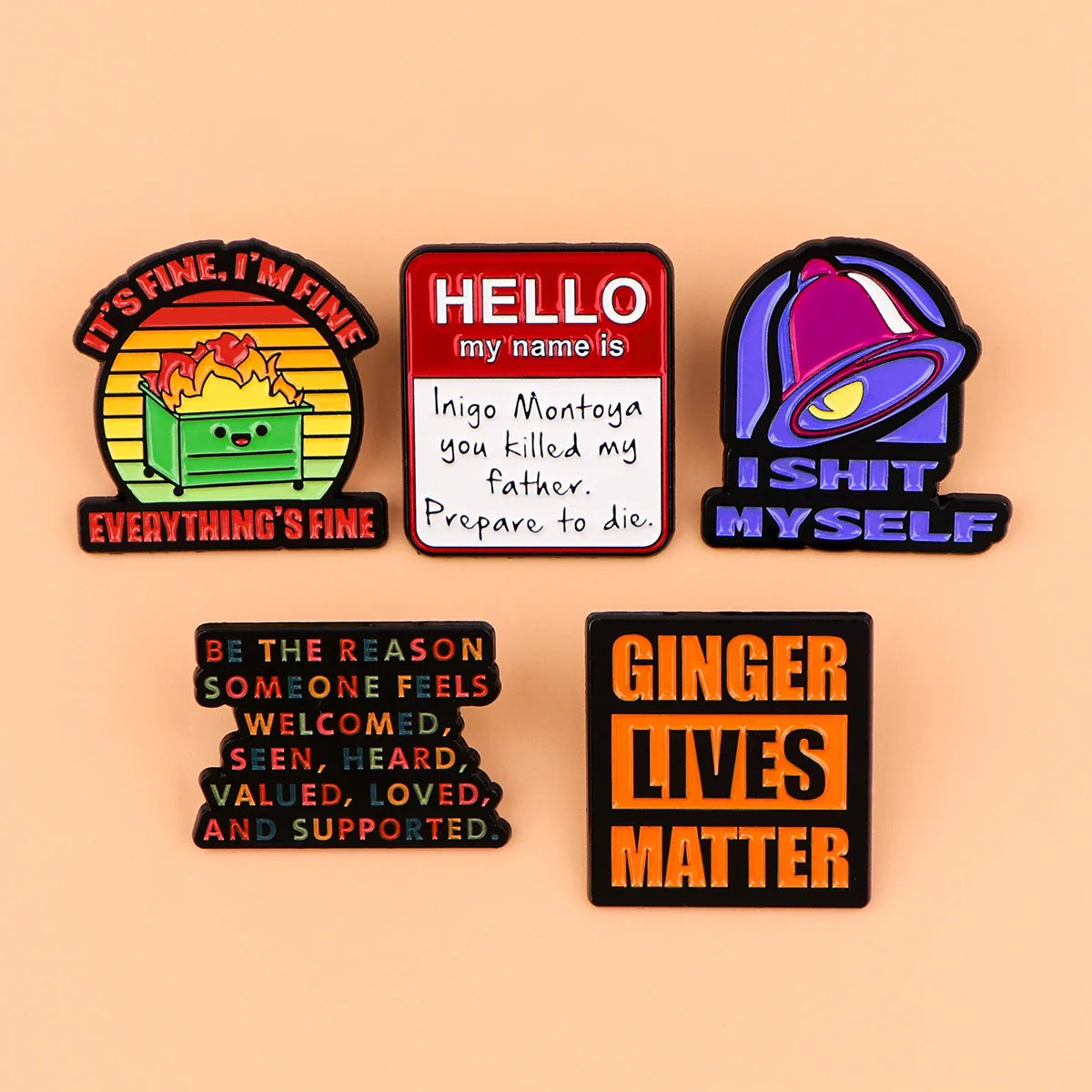 I SHIT MYSELF Enamel Pin Brooch Badge for Clothes, Backpack, Hat, Lapel