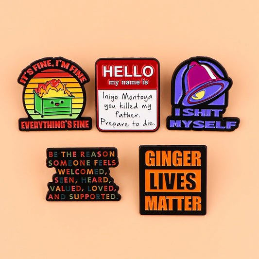 I SHIT MYSELF Enamel Pin Brooch Badge for Clothes, Backpack, Hat, Lapel