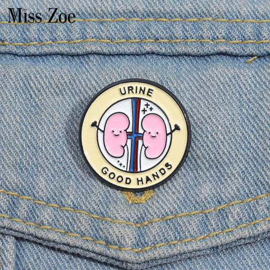 Cute Kidney Enamel Pin Urology Brooch Doctor Nurse Gift