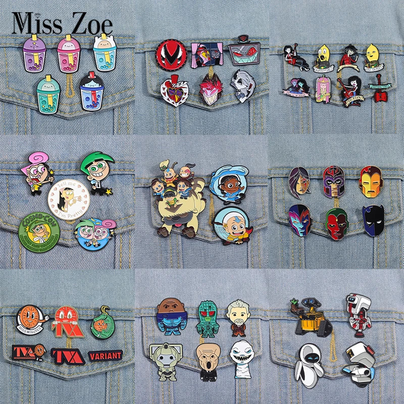Cute Cartoon Anime Monk Enamel Pins Brooches Lapel Badges Jewelry Gift