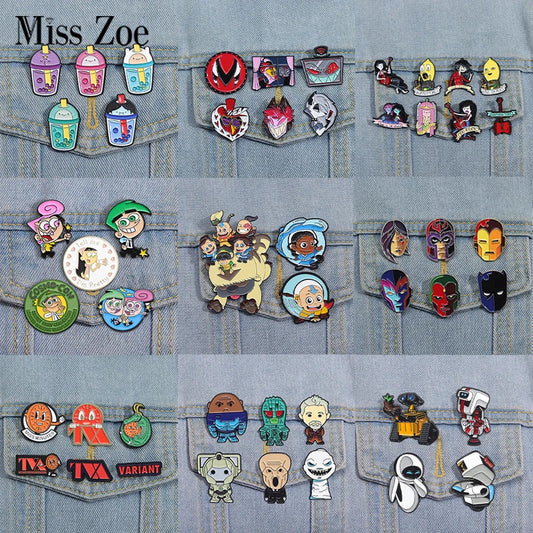Cute Cartoon Anime Monk Enamel Pins Brooches Lapel Badges Jewelry Gift