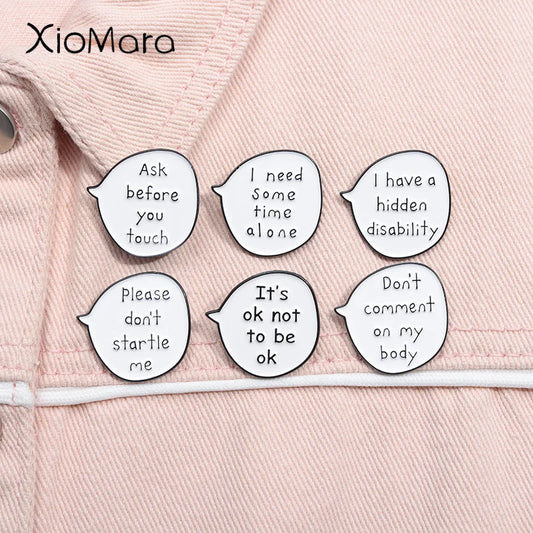 It's Ok Not To Be Ok Enamel Pin Brooch Lapel Badge Gift