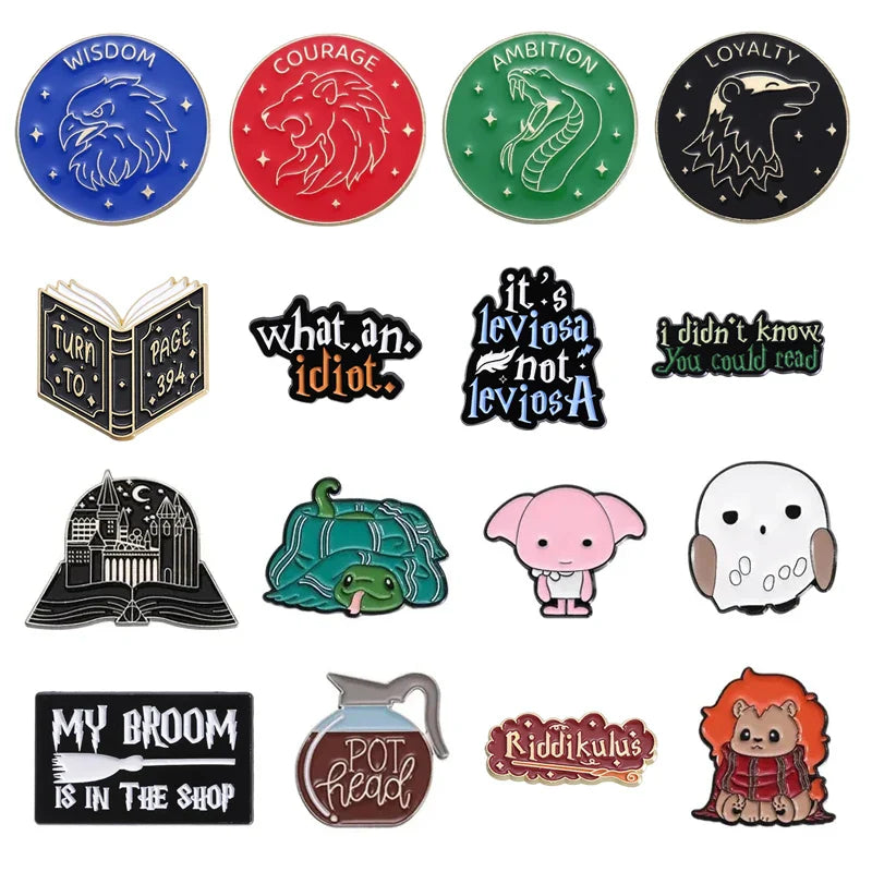 Magic Fantasy Enamel Pin Castle Book Brooch Lapel Badge Jewelry Gift