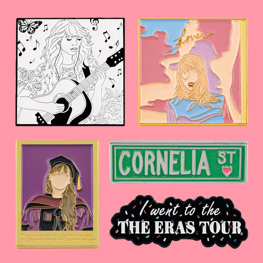 Popular Singer Enamel Pins Cartoon Brooches Metal Badges Jewelry Accessories Gifts