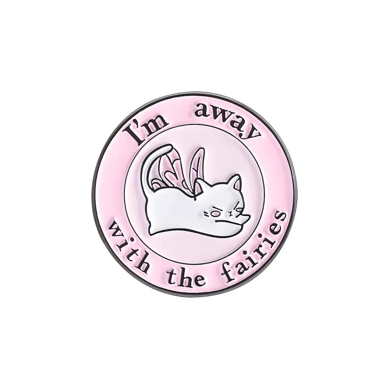 Fairy Cat Enamel Pin Brooch Lapel Badge Backpack Accessory Gift