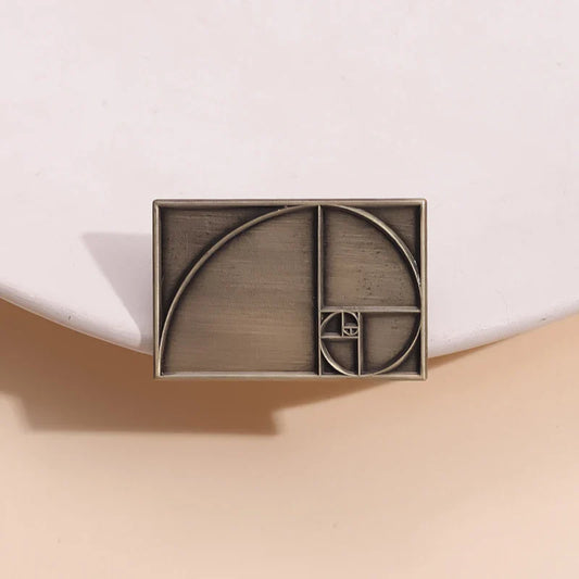 Golden Ratio Enamel Pin Geometry Art Brooch Metal Lapel Badge Jewelry Gift