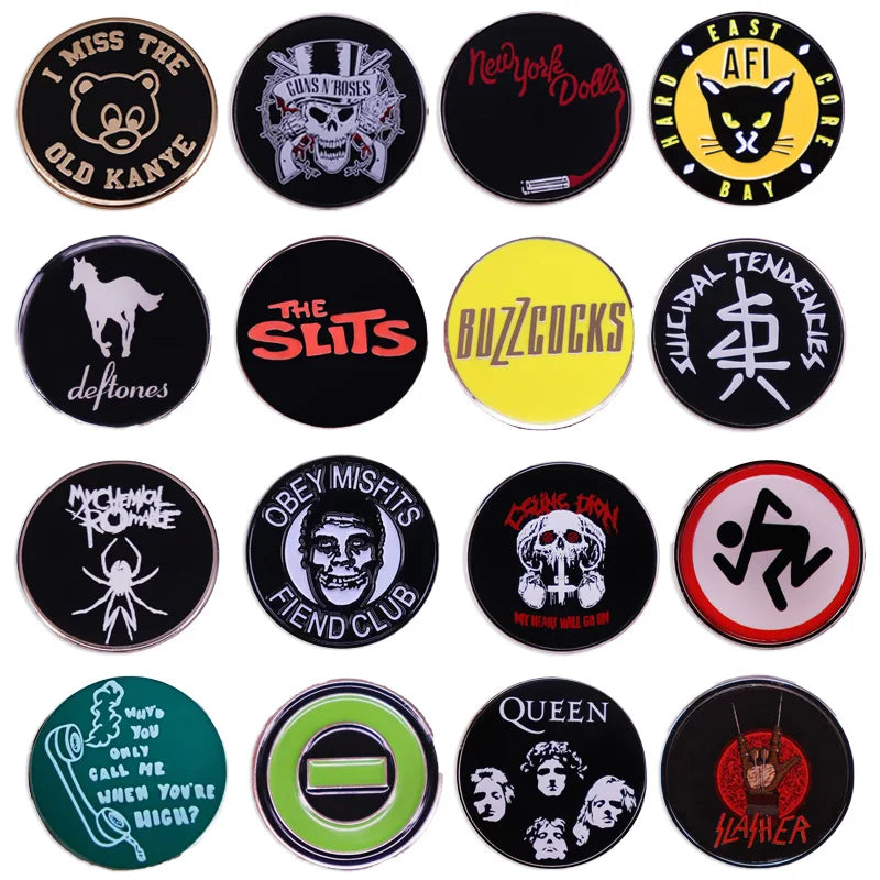 Pop Rock Band Pin Brooch Punk Metal Badge Jewelry Gift Accessories