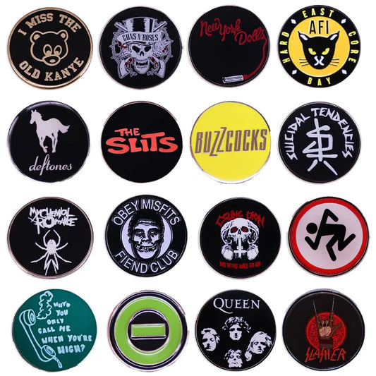 Pop Rock Band Pin Brooch Punk Metal Badge Jewelry Gift Accessories