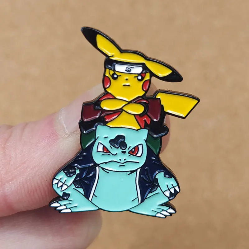 Pikachu Bulbasaur Enamel Pins Kawaii Brooch Lapel Badges Fashion Jewelry Gifts