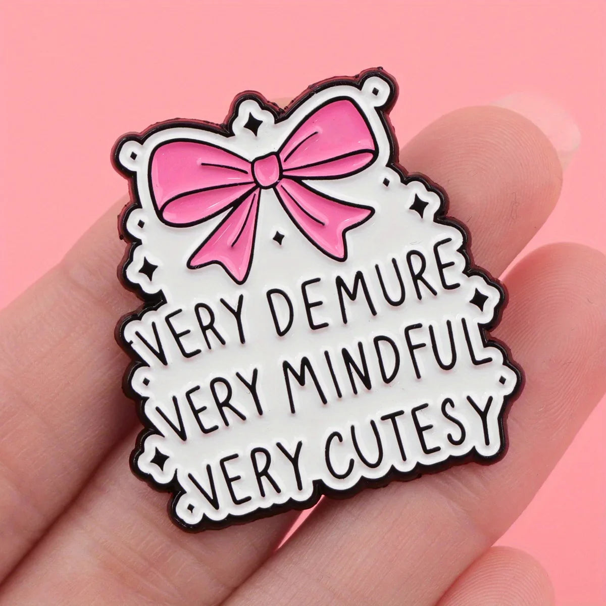 Cute Bow Enamel Pin Brooch Lapel Badge for Backpack and Clothing Accessories