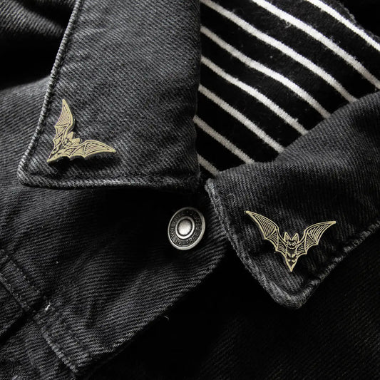 Gothic Bat Enamel Pins Halloween Brooch Collar Badge Jewelry Gift