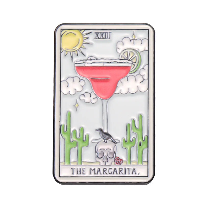 Lover Cat Tarot Enamel Pin Brooch Badge Jewelry Gift