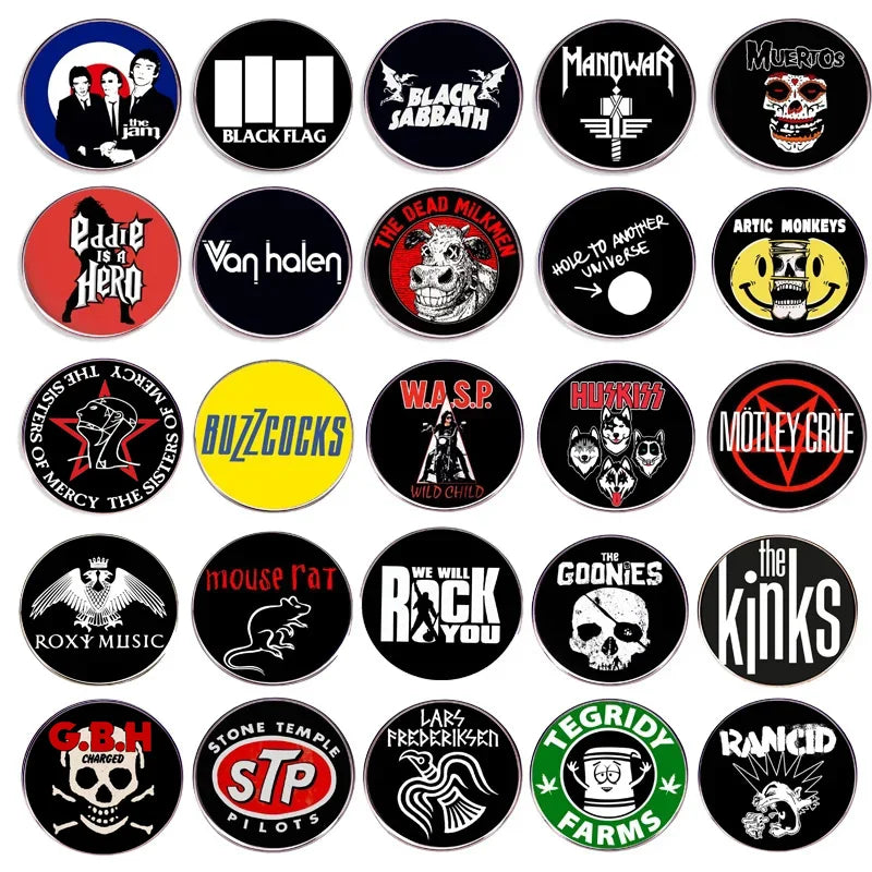 Rock Band Enamel Pin Music Album Brooch Badge Fan Jewelry Gift Accessory