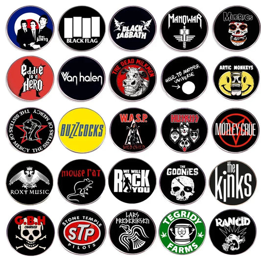 Rock Band Enamel Pin Music Album Brooch Badge Fan Jewelry Gift Accessory