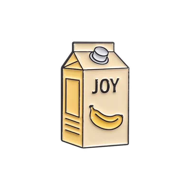 Fruit Juice Enamel Pins: Love, Peace, Joy, Patience, Kindness, Self-control Brooch Badge Jewelry