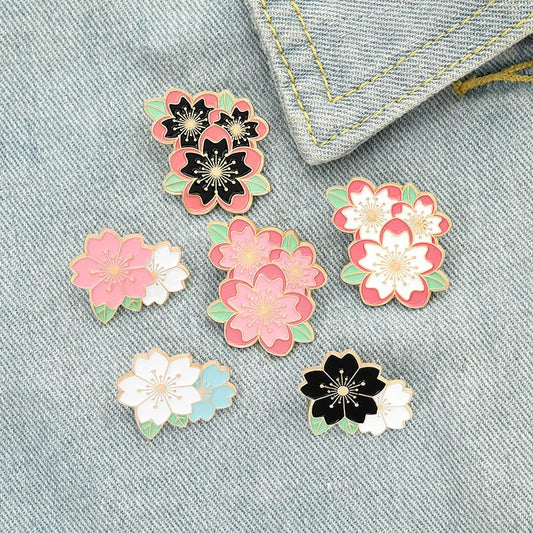 Sakura Enamel Pin Brooch Cartoon Lapel Pins Backpack Badges Fashion Jewelry