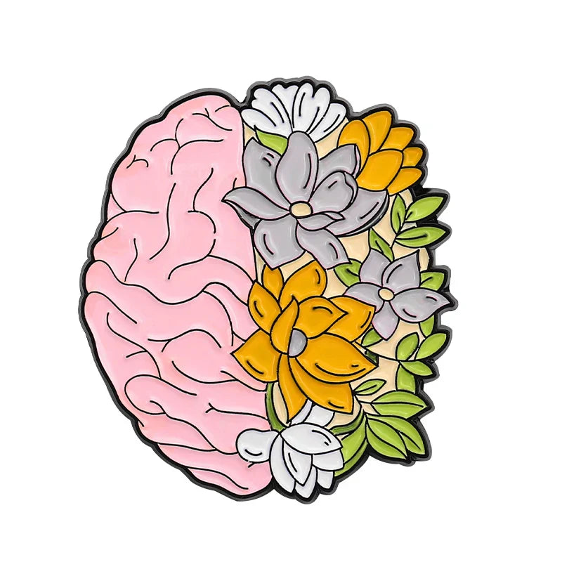 Organ Enamel Pins: Lungs, Stomach, Brain, Plant Brooches - Fashion Lapel Jewelry Gifts for Doctors, Friends, Wholesale