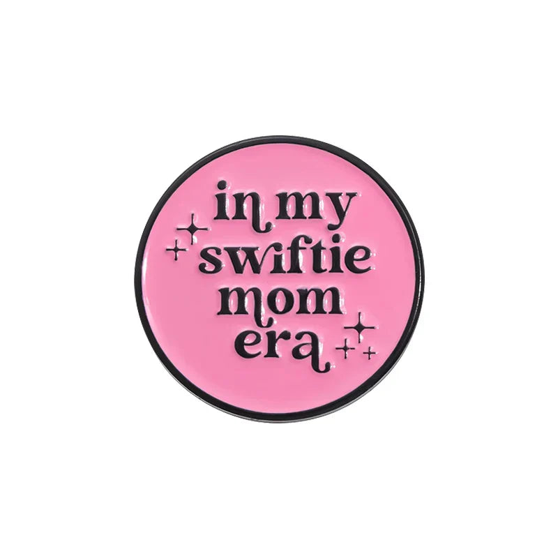 Female Power Enamel Pins Custom Swiftie Mom Brooches Lapel Badges Pink Heart Jewelry Gift