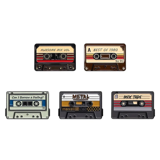 Retro Music Cassette Enamel Pin Brooch Badge Jewelry Gift